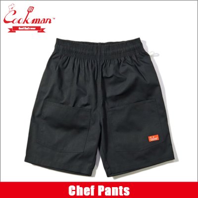 画像1: COOKMAN クックマン Chef ショーツ Front Pocket Ripstop BLACK