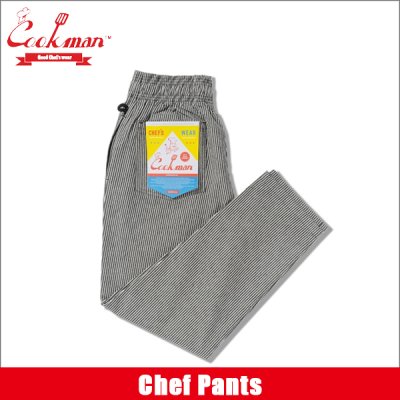 画像1: 【送料無料】COOKMAN クックマン Chef パンツ Hickory BLACK