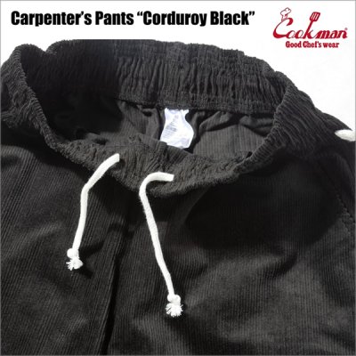 画像3: 【送料無料】COOKMAN クックマン Carpenter's パンツ Corduroy BLACK