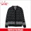 画像1: 【送料無料】COOKMAN クックマン Knitted Cardigan Bandanna Cross BLACK (1)