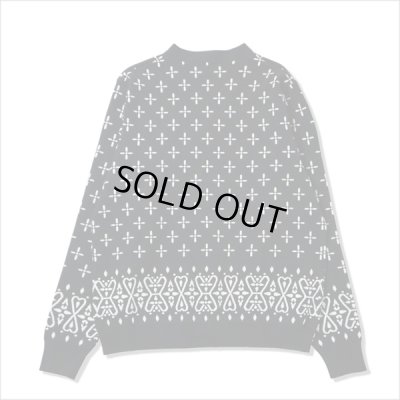 画像2: 【送料無料】COOKMAN クックマン Knitted Cardigan Bandanna Cross BLACK