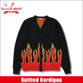【送料無料】COOKMAN クックマン Knitted Cardigan Flame BLACK