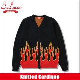 【送料無料】COOKMAN クックマン Knitted Cardigan Flame BLACK