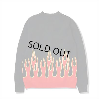 画像2: 【送料無料】COOKMAN クックマン Knitted Cardigan Flame BLACK