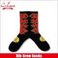 COOKMAN クックマン Rib Crew Socks Afterburner BLACK/RED