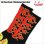 画像2: COOKMAN クックマン Rib Crew Socks Afterburner BLACK/RED (2)