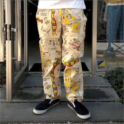 画像2: 【送料無料】COOKMAN クックマン Chef パンツ Souvenir Map California
