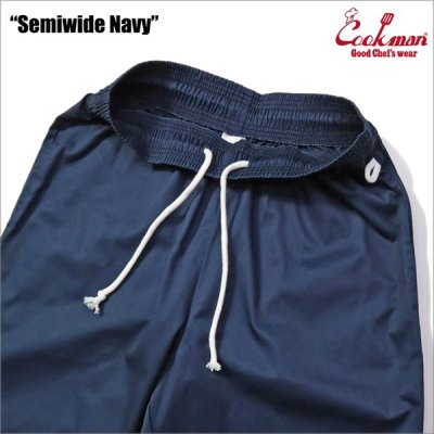 画像3: 【送料無料】COOKMAN クックマン Semiwide Chef パンツ NAVY