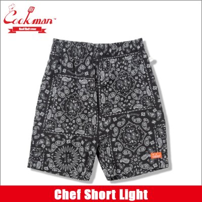 画像1: 【送料無料】COOKMAN クックマン Chef ショーツ Light Paisley BLACK