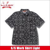 【送料無料】COOKMAN クックマン S/Sワークシャツ Light Paisley BLACK