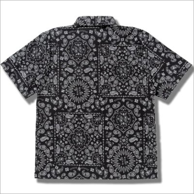 画像2: 【送料無料】COOKMAN クックマン S/Sワークシャツ Light Paisley BLACK
