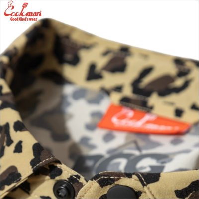 画像4: 【送料無料】COOKMAN クックマン S/Sワークシャツ Light Leopard BEIGE