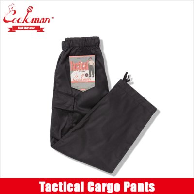画像1: 【送料無料】COOKMAN クックマン Tactical Cargo パンツ BLACK