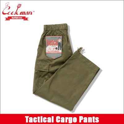 画像1: 【送料無料】COOKMAN クックマン Tactical Cargo パンツ OLIVE