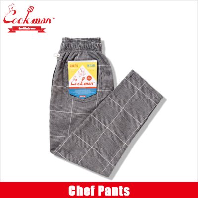 画像1: 【送料無料】COOKMAN クックマン Chef パンツ Glen Check BLACK