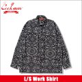 【送料無料】COOKMAN クックマン L/Sワークシャツ Paisley BLACK