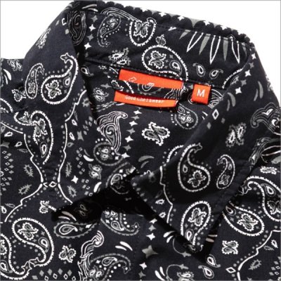 画像4: 【送料無料】COOKMAN クックマン L/Sワークシャツ Paisley BLACK