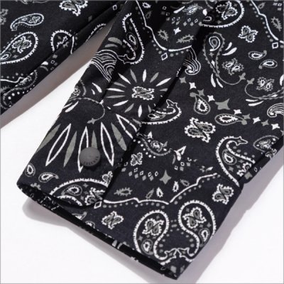 画像5: 【送料無料】COOKMAN クックマン L/Sワークシャツ Paisley BLACK
