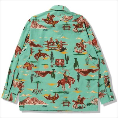 画像2: 【送料無料】COOKMAN クックマン L/Sワークシャツ Western L.BLUE