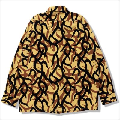 画像2: 【送料無料】COOKMAN クックマン L/Sワークシャツ Tribal Camo BEIGE
