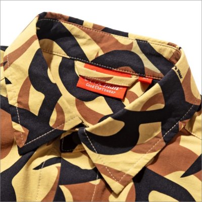 画像4: 【送料無料】COOKMAN クックマン L/Sワークシャツ Tribal Camo BEIGE
