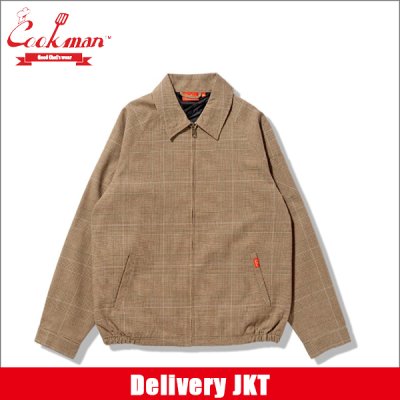 画像1: 【送料無料】COOKMAN クックマン Delivery JKT With Lining Glen Check BROWN