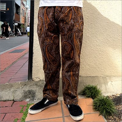 画像2: 【送料無料】COOKMAN クックマン Semiwide Chef パンツ コーデュロイ Paisley BROWN