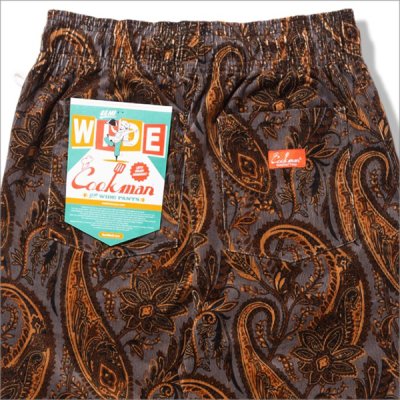 画像4: 【送料無料】COOKMAN クックマン Semiwide Chef パンツ コーデュロイ Paisley BROWN