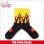 画像1: COOKMAN クックマン Rib Crew Socks Flame Black Yellow (1)