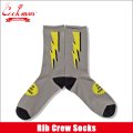COOKMAN クックマン Rib Crew Socks Lightning Gray
