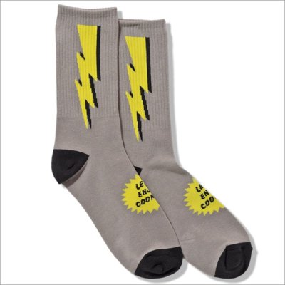 画像2: COOKMAN クックマン Rib Crew Socks Lightning Gray