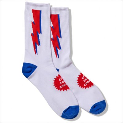 画像2: COOKMAN クックマン Rib Crew Socks Lightning White