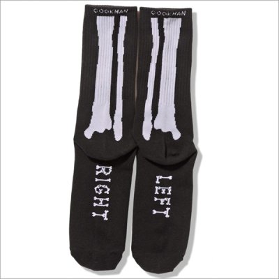 画像4: COOKMAN クックマン Rib Crew Socks Bone Black