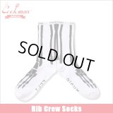 COOKMAN クックマン Rib Crew Socks Bone White