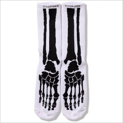 画像3: COOKMAN クックマン Rib Crew Socks Bone White