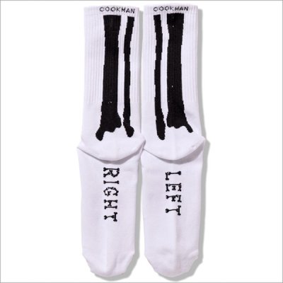 画像4: COOKMAN クックマン Rib Crew Socks Bone White