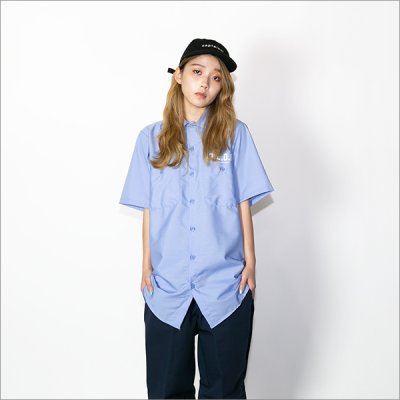 画像6: 【50%OFF】CAPTAIN STREET O.L.O.C S/Sワークシャツ L.BLUE キャプテンストリート
