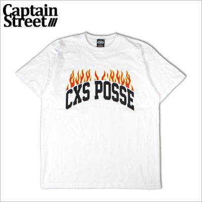 画像1: CAPTAIN STREET Burning Tシャツ WHITE キャプテンストリート