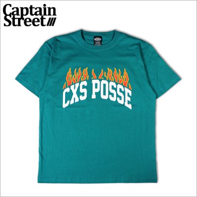 画像1: 【40％OFF】CAPTAIN STREET Burning Tシャツ APPLE GREEN キャプテンストリート
