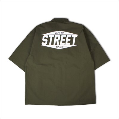 画像2: 【送料無料】CAPTAIN STREET Cal S/Sシャツ OLIVE キャプテンストリート