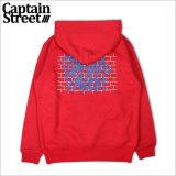 【送料無料】CAPTAIN STREET Wall P/Oパーカー RED キャプテンストリート