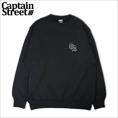 画像1: 【送料無料】CAPTAIN STREET Classic CS クルーネックスウェット BLACK キャプテンストリート