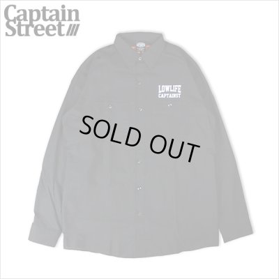 画像1: 【50％OFF】CAPTAIN STREET LOW LIFE L/S ワークシャツ BLACK キャプテンストリート