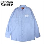 【40％OFF】CAPTAIN STREET LOW LIFE L/S ワークシャツ L.BLUE キャプテンストリート