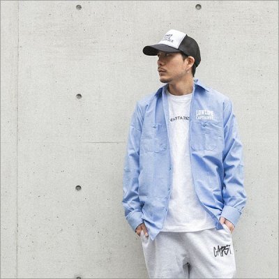 画像6: 【40％OFF】CAPTAIN STREET LOW LIFE L/S ワークシャツ L.BLUE キャプテンストリート