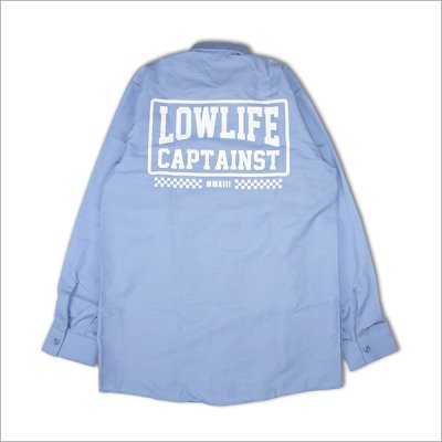 画像2: 【送料無料】CAPTAIN STREET LOW LIFE L/S ワークシャツ L.BLUE キャプテンストリート