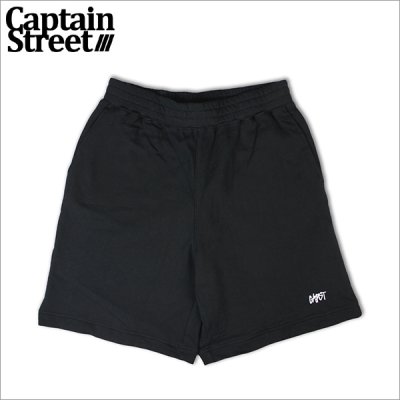 画像1: 【送料無料】CAPTAIN STREET EMB CAPST スウェットショーツ BLACK キャプテンストリート