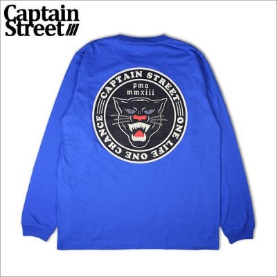 画像1: CAPTAIN STREET BP L/S Tシャツ BLUE キャプテンストリート