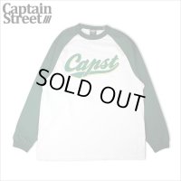 【20％OFF】CAPTAIN STREET Script Raglan L/S Tシャツ GREEN キャプテンストリート