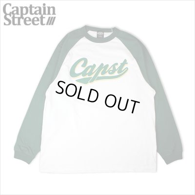 画像1: 【20％OFF】CAPTAIN STREET Script Raglan L/S Tシャツ GREEN キャプテンストリート